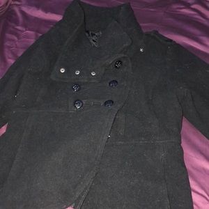 Black coat with buttons